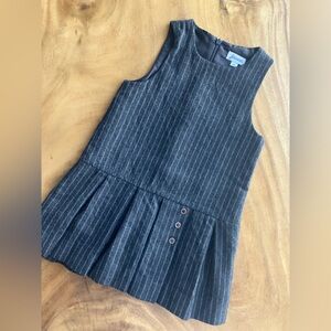 Jacadi Wool Pinstripe Sleeveless Dress 2T